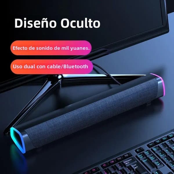 Settyp: Högtalare; Vit 2.1-kanals Bluetooth-soundbar med subwoofer, Bluetooth 5.0 högtalarsystem