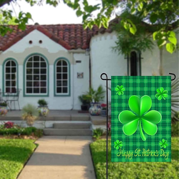 Glædelig Jul Træ Rød Haveflag Vinter Snefnug Dobbeltsidet Flag 12\" x 18\", Jul Rustik Vinter Sne Ferie Nytår Lille Haveflag Banner st Patrick's day