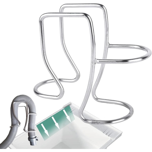Justerbar Vaskemaskine Vaskeafløbsslange Holder Krog, Vask Tub Slange Guide Clip, Universal Utility Sink Slange Klemme, 304 Rustfrit Stål
