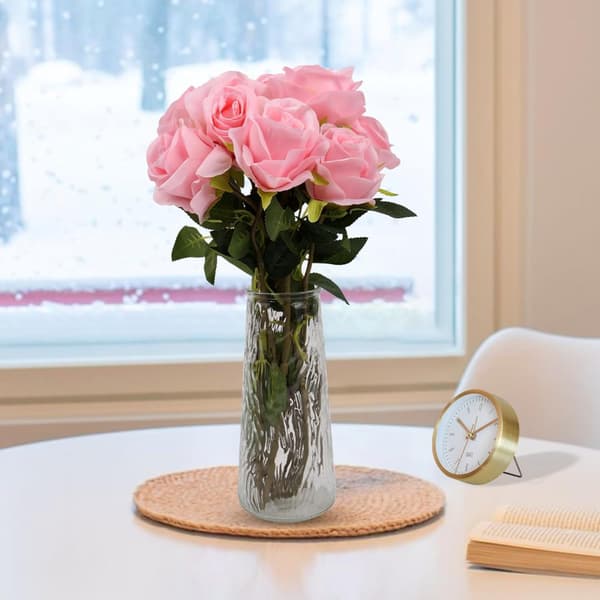 Kunstige roser, pink, 1 bundt pink