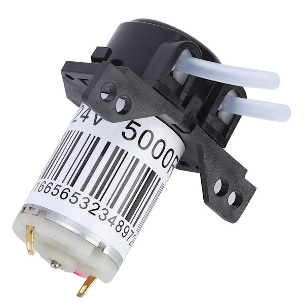 Højre vinkel selvpumpende minipumpe peristaltisk pumpe med silikoneslange til eksperiment (24V) sort