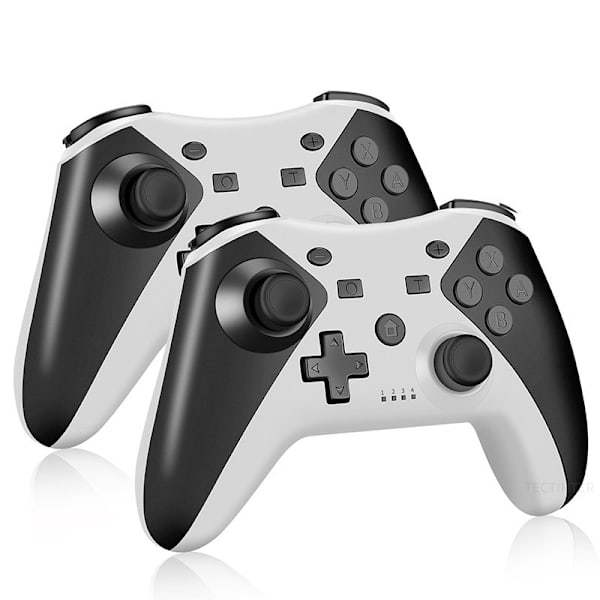 Medium hvid 2 stk. Bluetooth trådløs spilcontroller kompatibel med Nintendo Switch/Switch 2/Switch OLED/Switch Lite/Android/PC Joystick