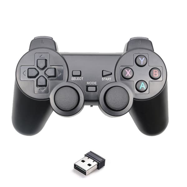 2 stycken 2.4G trådlösa spelkontroller kompatibla med PS-stil konsoler, Android TV-box och PC