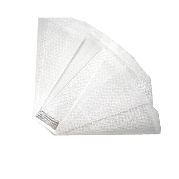 Kort, flerskikts brudslöja – vit bröllopsaccessoar för enkla bröllopslooks 62*34cm