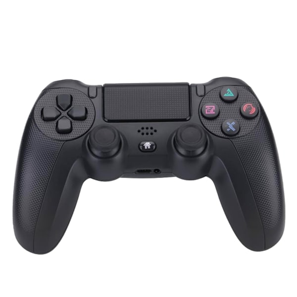 Sort trådløs spilcontroller, kompatibel med PS4 / PS3 / PC / mobile enheder, dobbelt vibration, 6-akset bevægelse, LED-lys