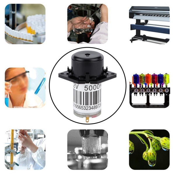 Flad mini peristaltisk pumpe silikoneslange selvpumpende vandpumpe til eksperimentel analyse (12V) sort