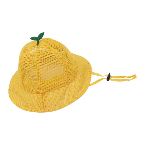 Barnens hinkhatt justerbar rep söt mesh andningsbar sommar solhatt gul yellow