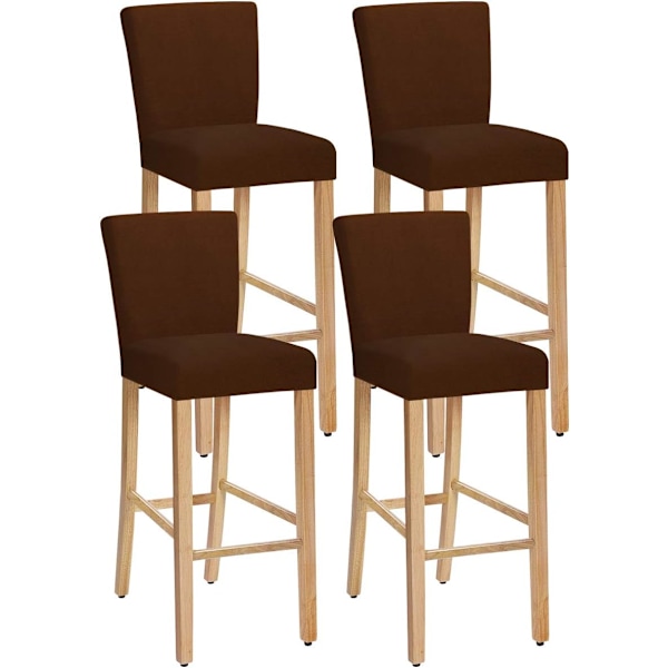 Stretch Avtagbara Tvättbara Matstolsöverdrag, Barpallöverdrag, Barstolsöverdrag Pub Disk Bänkskydd (Cafe, Set om 4)