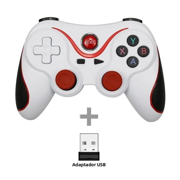 Sort Trådløs Bluetooth Spilcontroller, Kompatibel med PC, PS3, iOS-enheder, TV og Switch-konsol