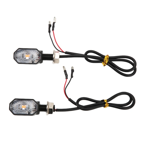 2 kpl Universaali moottoripyörän vilkkuvalot Vilkkuvalot ATV-skoottereille Mini Oval Lights 12V