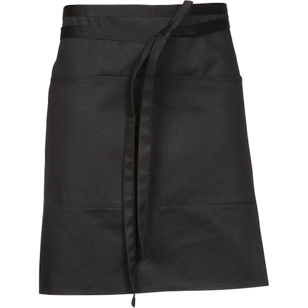 Unisex Halv Bistro Server Forklæde Black