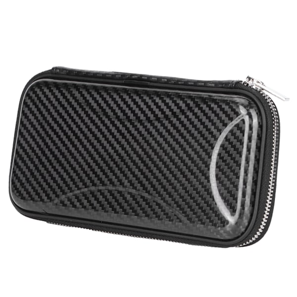 Kulfiber Business Wallet Bærbar Lynlås Wallet Kortholder Taske 21x11x3.5cm Sort Black