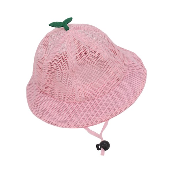 Barnens hinkhatt Justerbar rep Söt nät Andas Sommar solhatt rosa pink