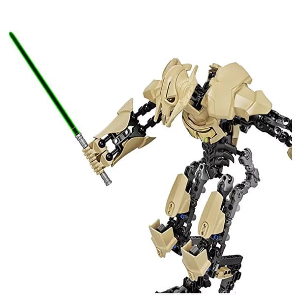 OPP Pose Robot General Style Action Figur 32 cm med Sabel, Sci-Fi Kampmodel med Byggeklodser, Gave