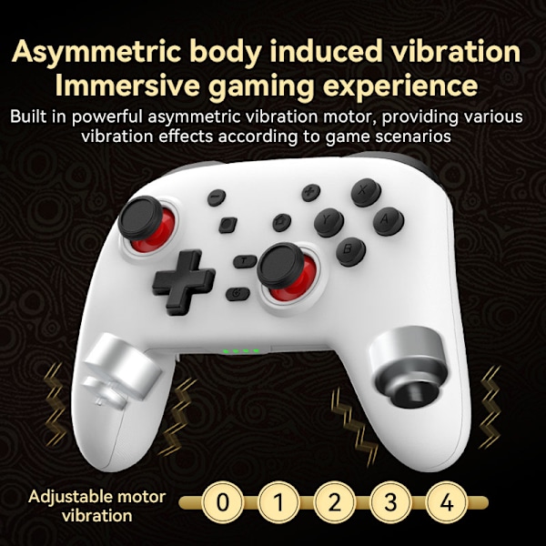 Sort Trådløs Bluetooth Gamepad Kompatibel med Nintendo Switch
