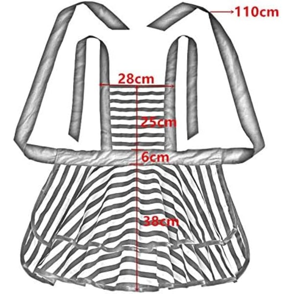 Søde Håndlavede Bomulds Retro Forklæder til Kvinder Piger Kage Køkken Kokkeforklæde til Morsdagsgave Black