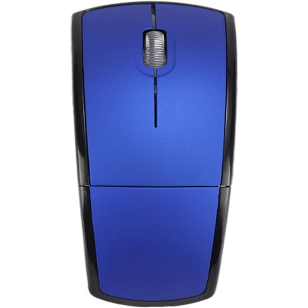 Trådløs Arc Mouse Foldbar Mus Mini Rejsemus Let at Bære til Laptop Notebook Desktop Computer (Blå)