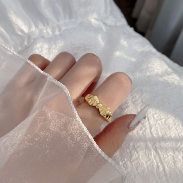 Vintage rosettring, guld, 1 styck