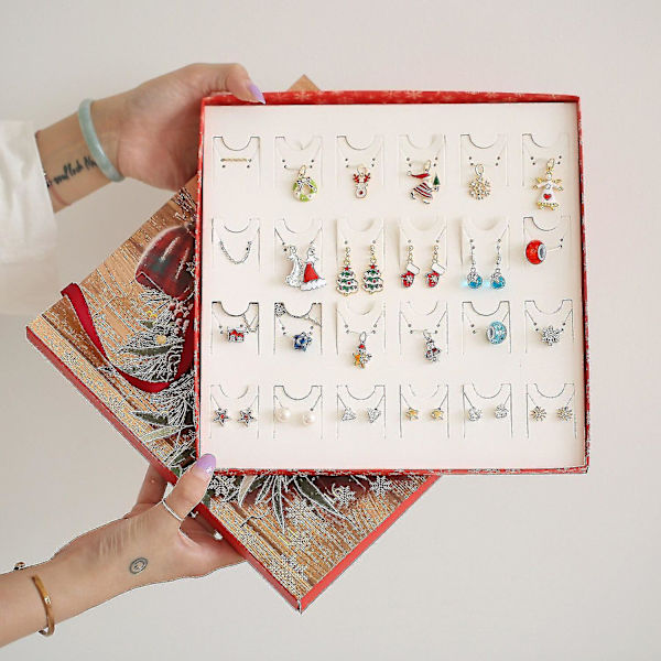 Adventkalender  Pige Charm Armbånd Fremstillingssæt Til Børn Jule Nedtælling Kalendere Advent Gave Smykker Adventkalender