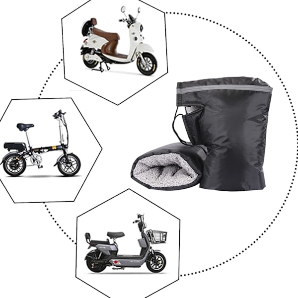 1 Par Universal Motorcykel Styrhandskar Vinterkompatibla Snöskoterhandskar Scooter Styrhandskar Termiska Handskar