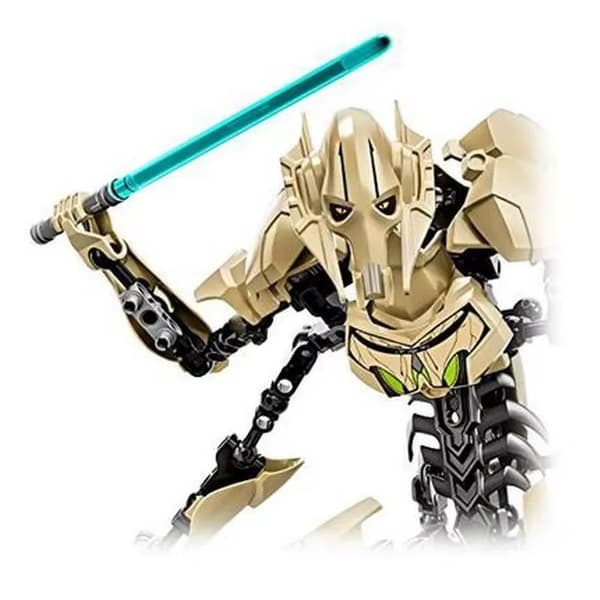 OPP Pose Robot General Style Action Figur 32 cm med Sabel, Sci-Fi Kampmodel med Byggeklodser, Gave