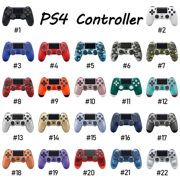 Himmelblå trådløs controller kompatibel med PlayStation 4 med vibration, inkluderer USB-ladekabel - Ergonomisk design til gaming