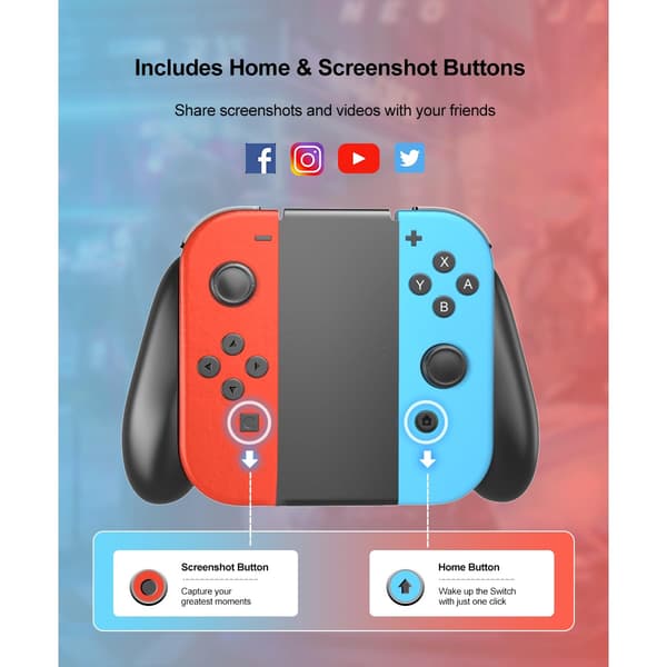 Blå bryterkontroller, oppgradert versjonskontroller for Switch sportsspill - trådløs spillkontroller