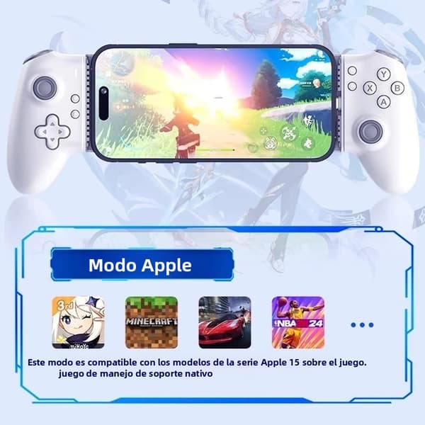 176 mm mobil spilcontroller, Hall Effect joystick, Type-C kablet gamepad til telefon, pc og tablet