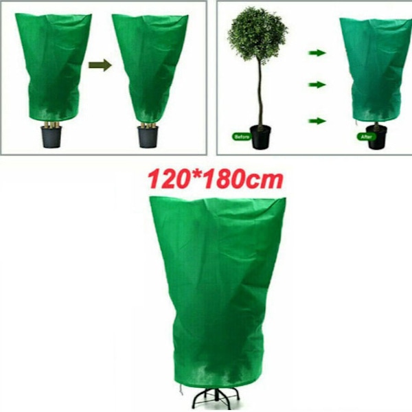 Tykk frostbeskyttelse for planter, vinterbeskyttelse for planter, frost- og insektbeskyttelse, vind- og glidelås, kaldt dekke 120*180cm