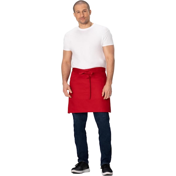 Unisex Halv Bistro Server Forklæde Red