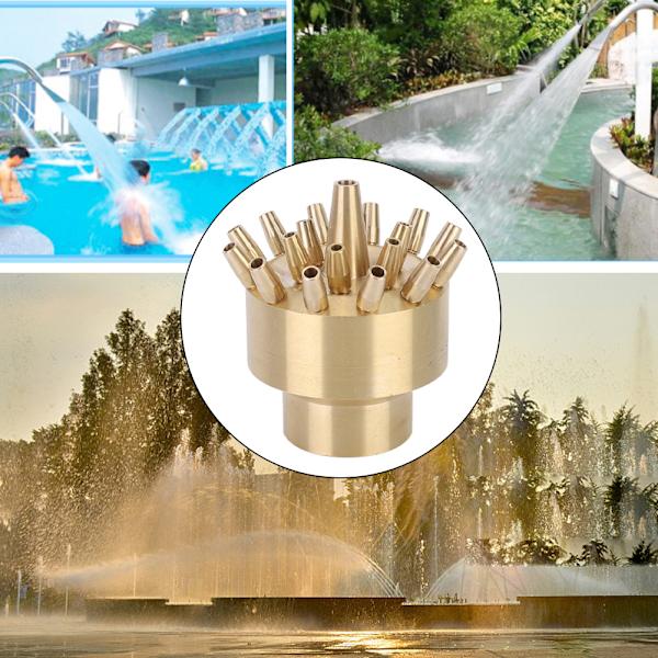 Spa-pool intern gängad fontänmunstycke, icke-justerbart 3-lagers spridningslandskapsmunstycke, lämplig för vattenlandskap DN40