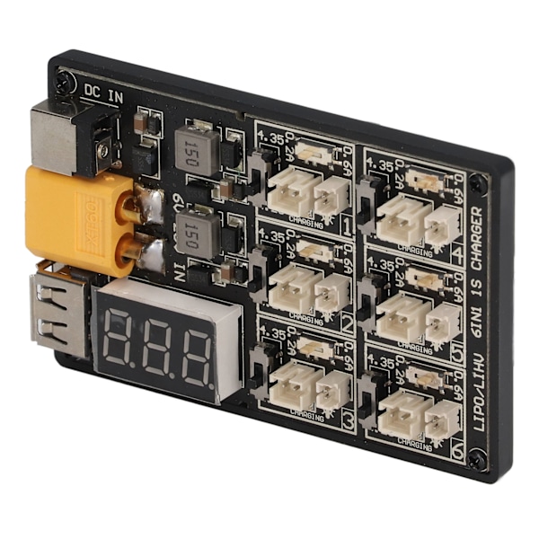 6-i-1 høyeffektiv LiPo-batteriladeplate med balanselader - blå og grønn