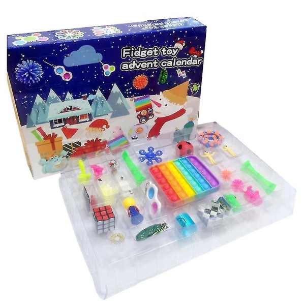 Jule-adventskalender 24 dagers nedtelling Fidget Toy Julegave