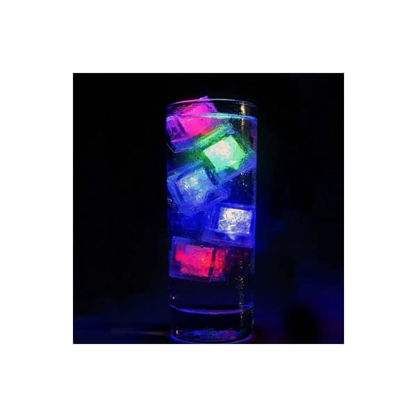 Solcellelampe, solcelle isterningelys, LED isterningeform til 12 LED isterninger, syv farver