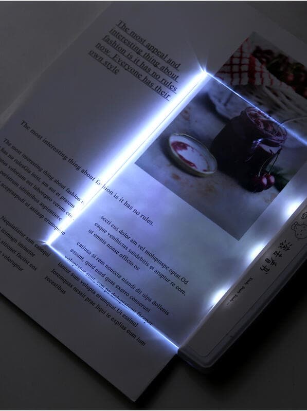 LED Fullside Leselys – Transparent Panellampe, Trådløs Design (Hvit) 2