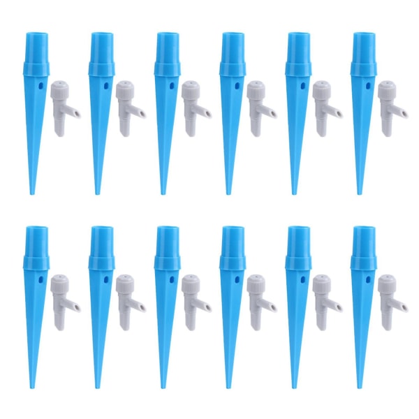 12 delar automatiska droppbevattningsverktyg, blomvattning Automatisk vattning droppbevattningsnaglar Prestandadrivna 12 pack blå