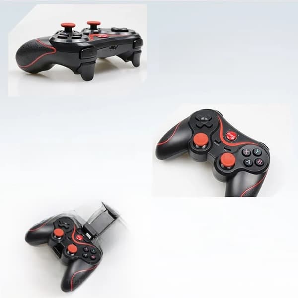Hvid Controller med Adapter Bluetooth Gamepad, Kompatibel med Android, PC, Switch Style, PS3