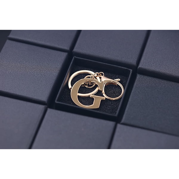 Nøglering med Guld Bogstav A-Z til Kvinder Taske Charms Pung Charms Til Håndtasker Metal Alphabet Initial Letter Nøglering G