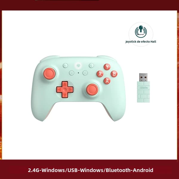 Fersken Grøn 2C Ultimate Trådløs Spilcontroller, Kompatibel med PC Windows, Android, USB, Bluetooth, SteamOS