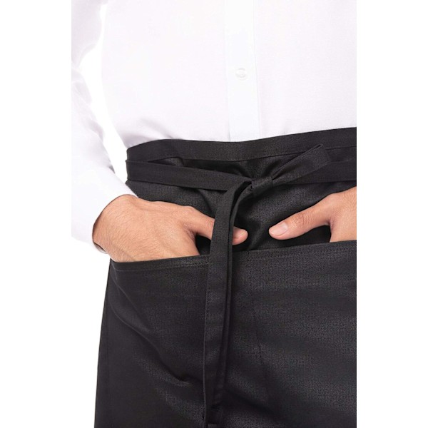 Unisex Halv Bistro Server Forklæde Black, 2 Pack