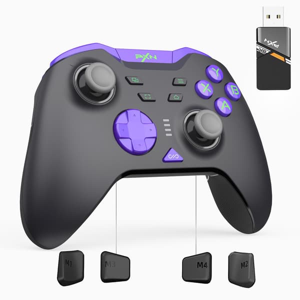 P5 2.4G & Bluetooth Trådløs Gaming Controller, Hall Trigger, Dobbelt Vibration, Makro Support