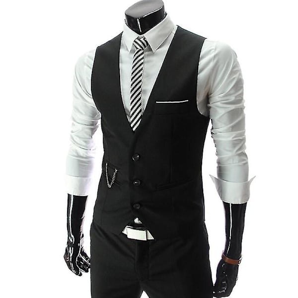 Herre Peaky Blinders Business Vest Fit Suit Vest Jakke Frakke White 3XL