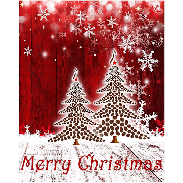 Glædelig Jul Træ Rød Haveflag Vinter Snefnug Dobbeltsidet Flag 12\" x 18\", Jul Rustik Vinter Sne Ferie Nytår Lille Haveflag Banner Christmas tree