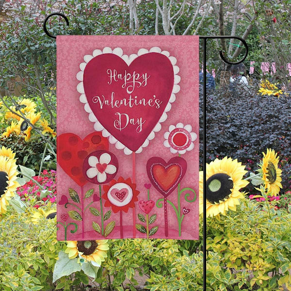 Glædelig Jul Træ Rød Haveflag Vinter Snefnug Dobbeltsidet Flag 12\" x 18\", Jul Rustik Vinter Sne Ferie Nytår Lille Haveflag Banner Valentine's day