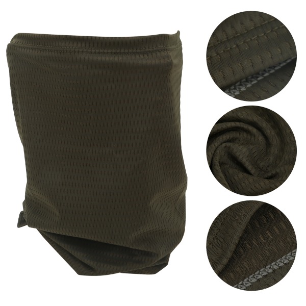 Magisk utomhussportshuvudduk, andningsbar issilke anti-UV-mask, polyesterpannbandsscarf (militärgrön) military green