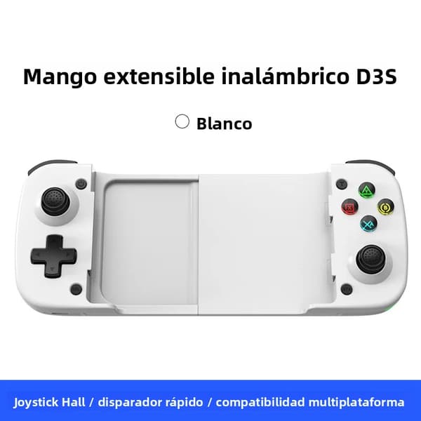 Hvid D3s Mobil Spilcontroller Kompatibel med Switch, Android, iOS, PC, Udvidbar Controller Support, ZUIDID