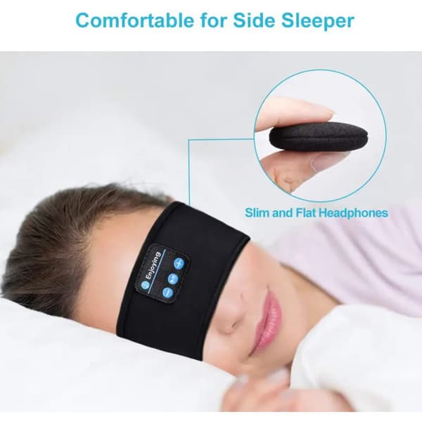 Bluetooth Musikk Søvnøyemaske Hodebånd, Bluetooth Sportshodebånd, Hodebånd med Samtalefunksjon, Casual Yoga Hodebånd, 2026 Modell