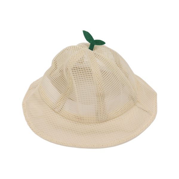Barnens hinkhatt justerbar rep söt mesh andningsbar sommar solhatt beige beige