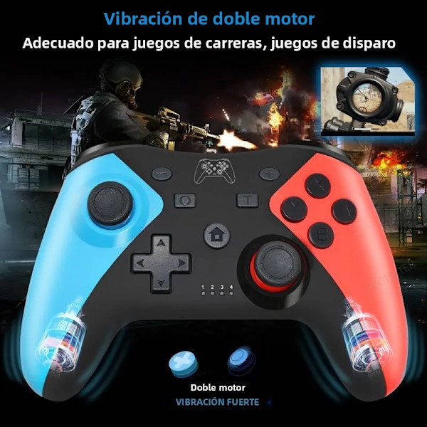 Hvid Bluetooth Trådløs Spillekonsol Kompatibel med Nintendo Switch/Switch 2/Switch OLED/Switch Lite/Android/PC Joystick