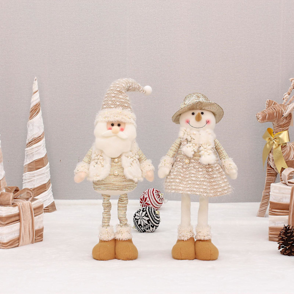 Jul söt kjol plysch tjej jultomte ängeldockor Navidad element: snögubbe festprydnad 2022 nyårspresenter leksakssnöman